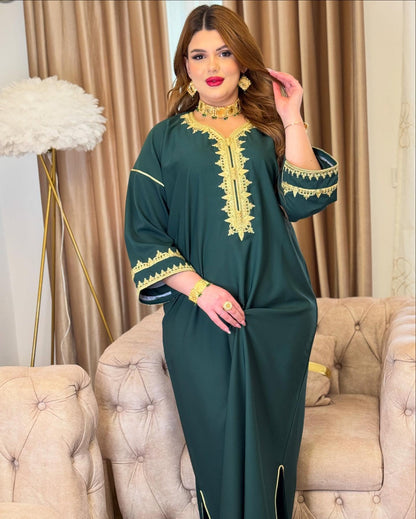 Abaya Vert Émeraude – Élégance et Tradition